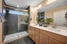 primary bath with an oversized shower