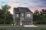 rendering of 2-story home with solar panels