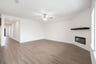 open great room with electric fireplace