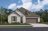 home with brick, windows, garage and landscaped grass 