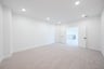 media room with carpet and recessed lights