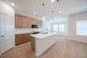 kitchen with large island and white countertops 