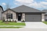 one-story with brick and stone exterior