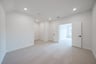 media room with carpet and recessed lights 