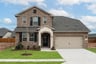 home exterior with brick and stone 