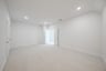 media room with carpet and recessed lights