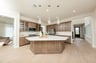 open kitchen with oversized island