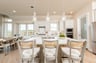 Kitchen island with barstools