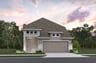 home with rock, windows, garage and landscaping