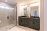 primary bath with an oversized shower