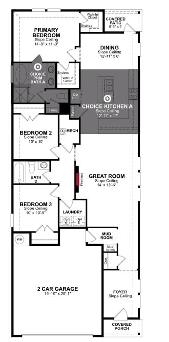 Primrose floor plan drawing