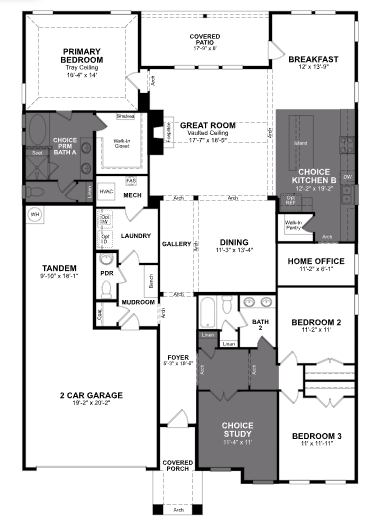 Manor floor plan drawing