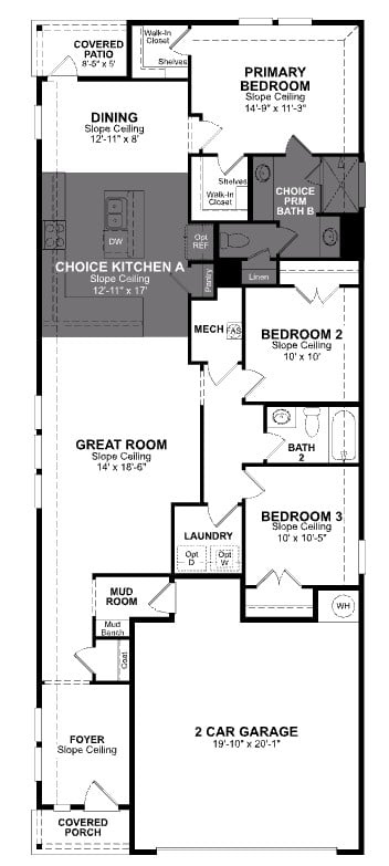 Primrose floor plan drawing