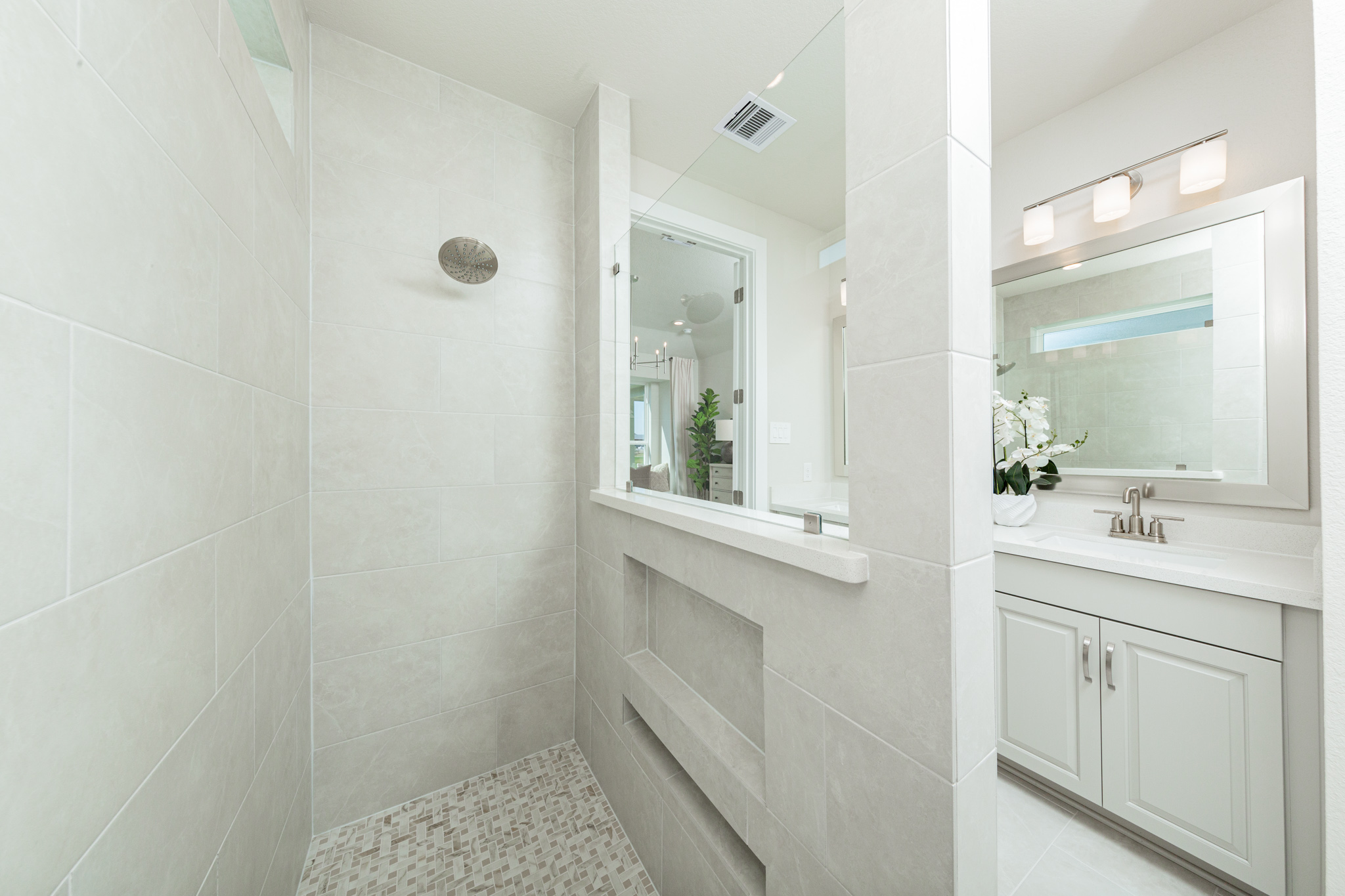 bathroom with walk-in shower
