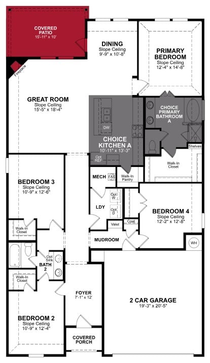 Teton floor plan drawing
