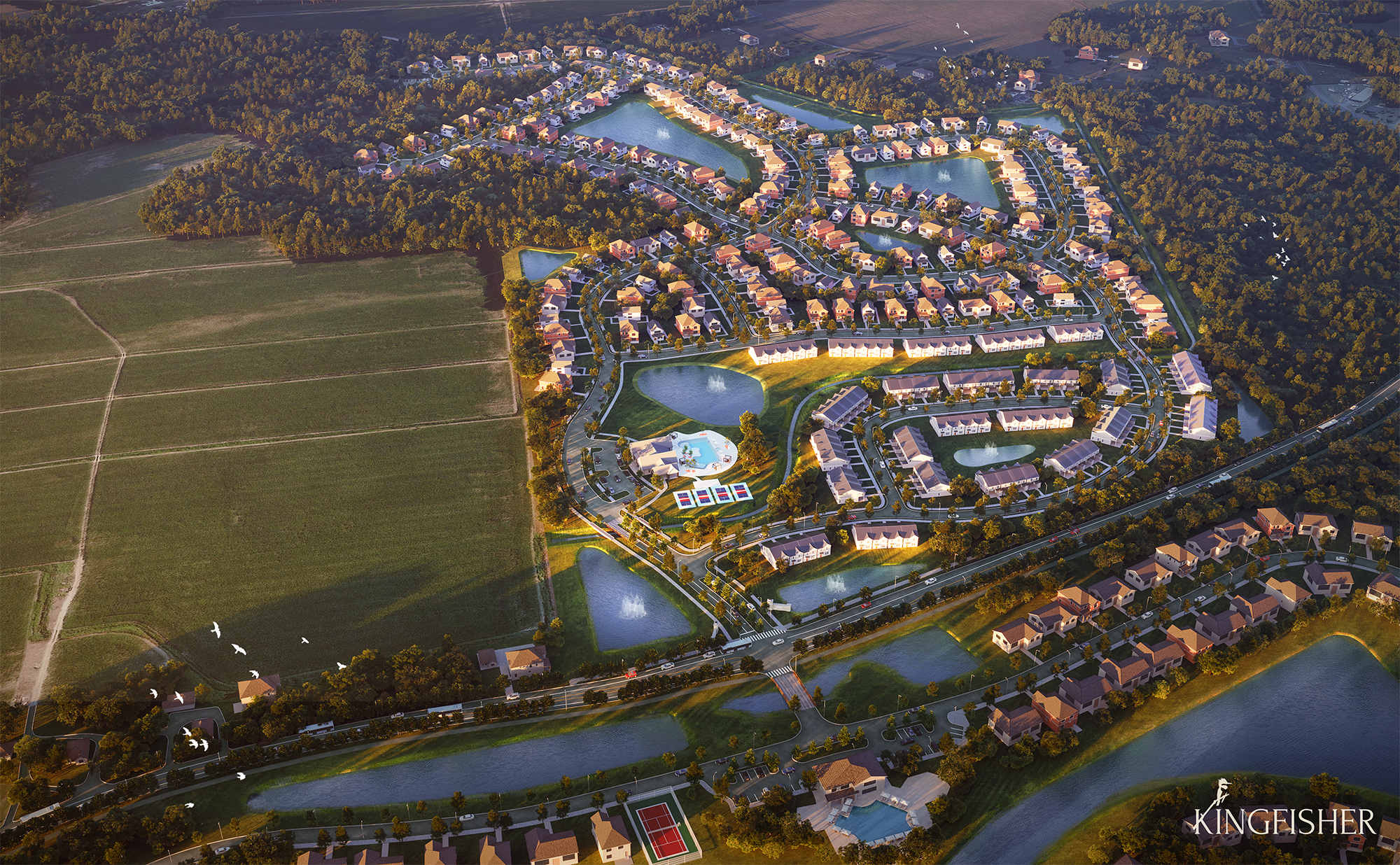 Aerial View of Community